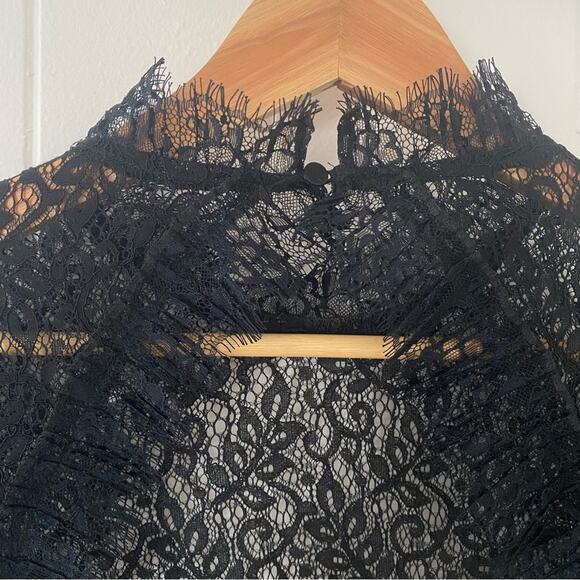 Sailor Amity Mini Dress Black Lace Mockneck Whimsigoth Size X-Small Gently Used - Picture 6 of 9